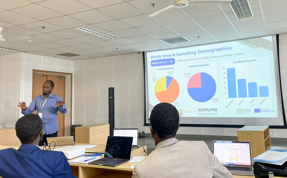Dr. Ali Adani Ali presenting during the conference at  the University of Dar es Salaam.