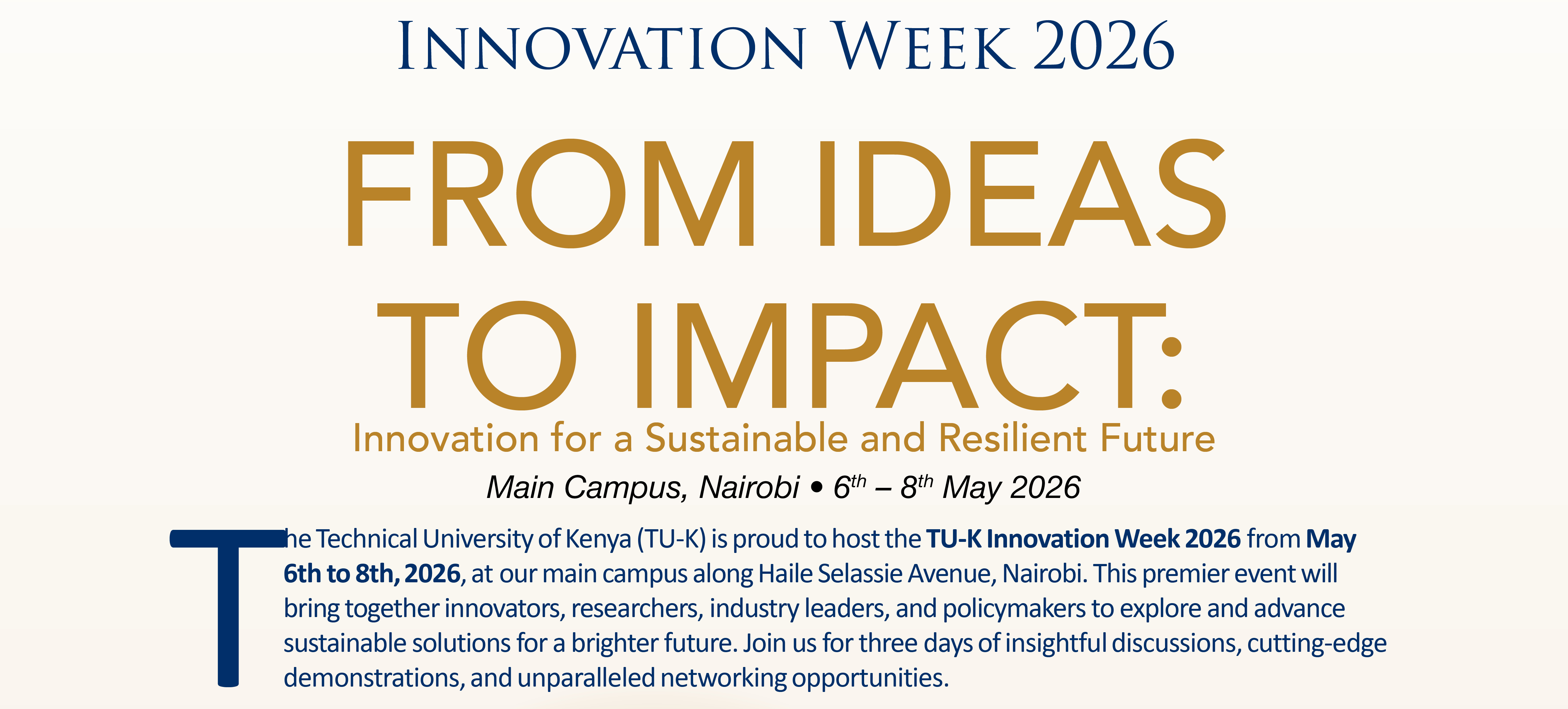 TUK Innovation Week Poster